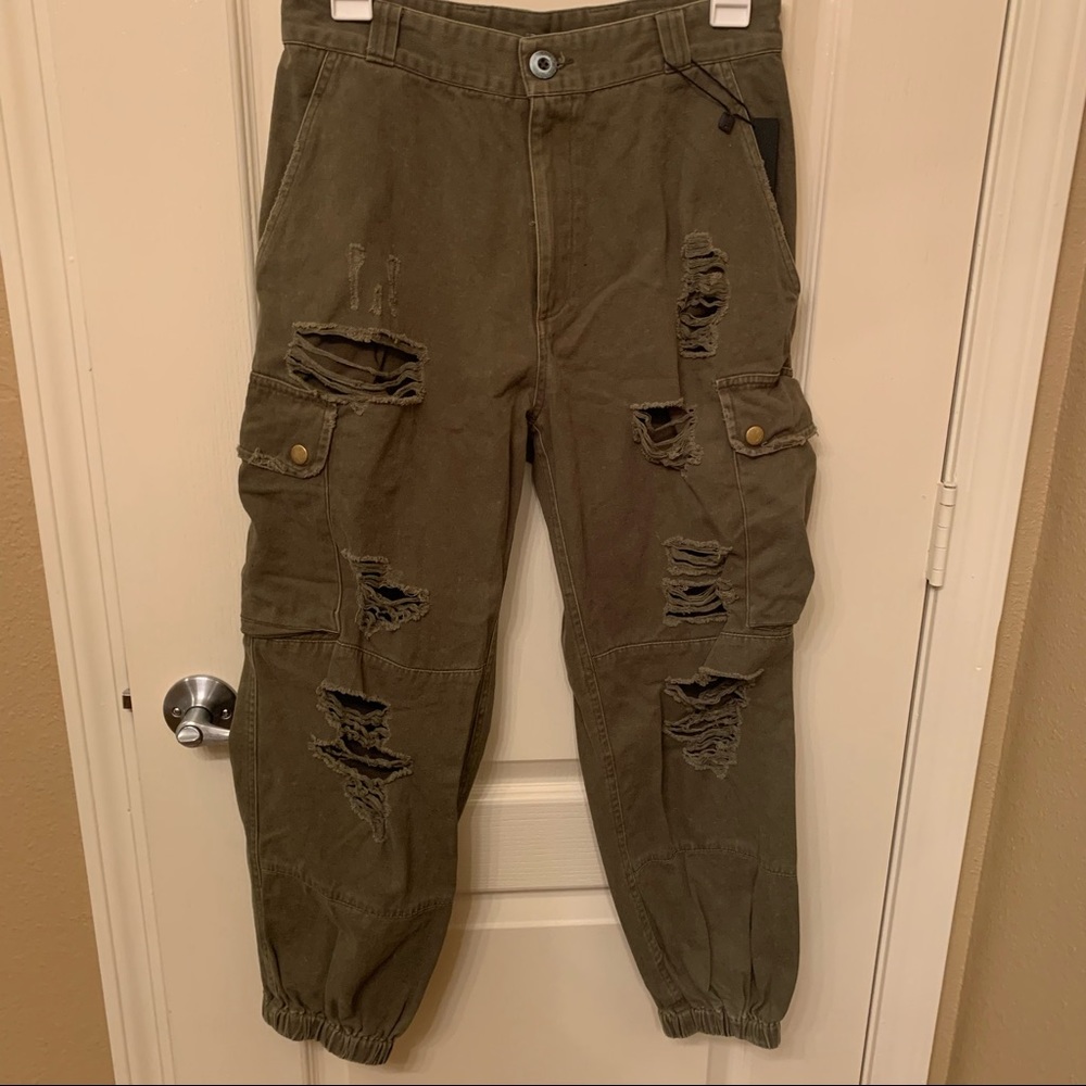 LF store cargo pants distressed size 12 / 27